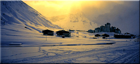 Early morning is a magical time in the French ski resorts