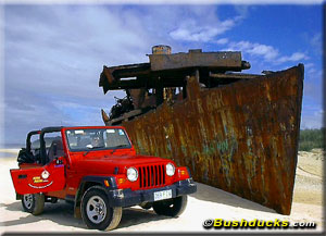 There are miles of sandy beach to explore with your 4wd from Henry's Transport group